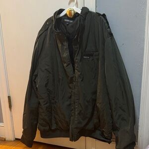Members Only Dark Olive Green Bomber Jacket